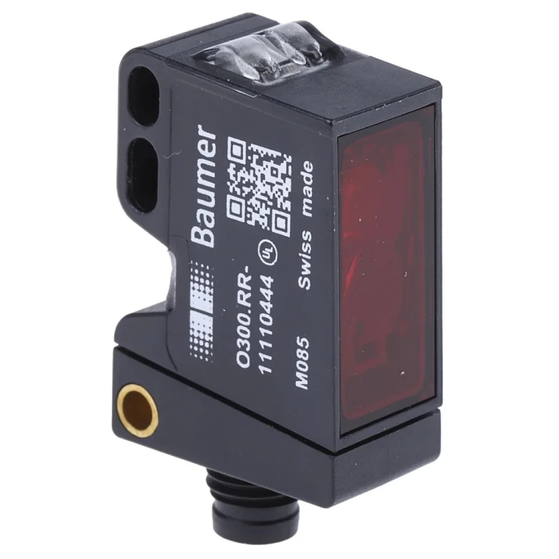 Baumer Retroreflective Photoelectric Sensor Block Sensor 0 → 4 m Push Pull IP67 O300.RR-GD1Z.72N