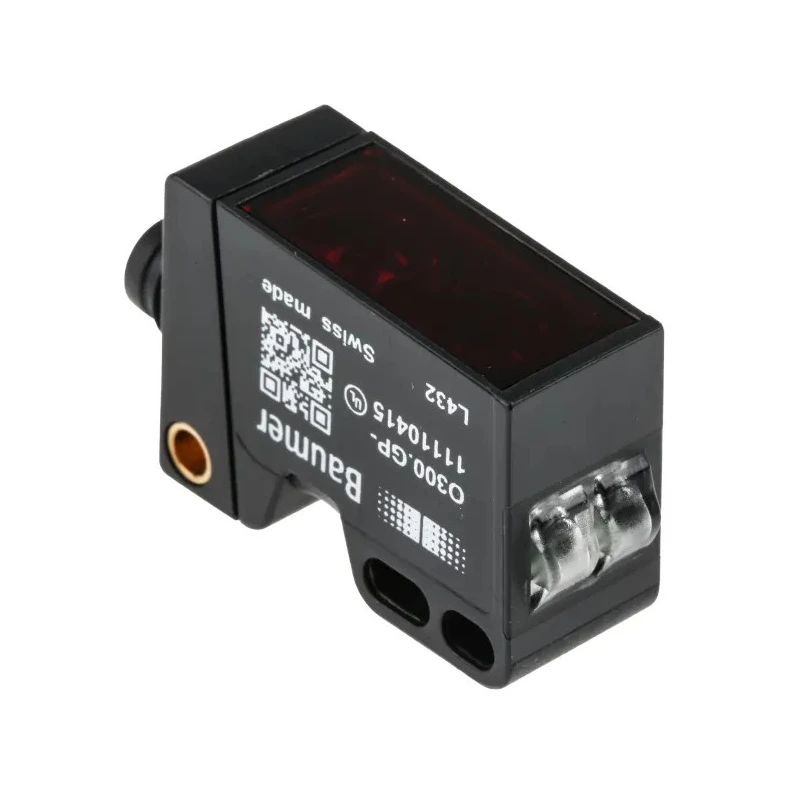 Baumer Diffuse Photoelectric Sensor Block Sensor 30 mm to 200 mm Push Pull Output IP67 O300.GP-GW1B.72N
