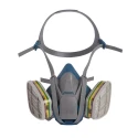 3M 6500 Series Half Mask Respirator Mask, Size M, Silicone Material, Reusable Protective Respirator 3M 6502QL