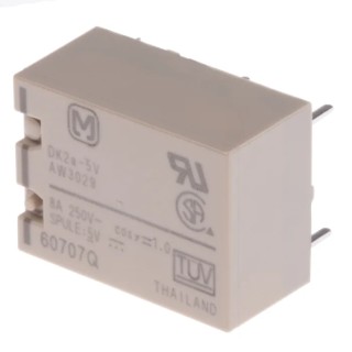 Panasonic PCB Power Relay 5V DC Coil 8A Switching Current DPST DK2A-5V