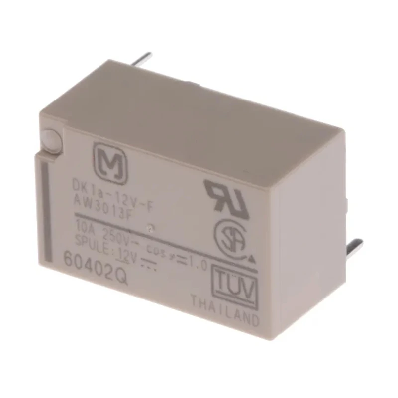 Panasonic PCB Power Relay 12V DC Coil, 10A Switching Current, SPST Contact Configuration DK1A-12V-F