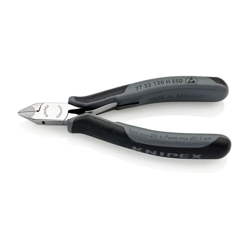 Knipex Small Bevel ESD Safe Side Cutter Carbide Cutting Edges 120mm 77 32 120 H ESD