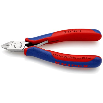 Knipex Small Bevel Side Cutter Diagonal Cutter Steel Jaw Bi-Metal Handle 120mm 77 32 120 H