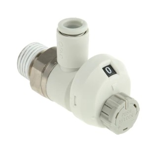 SMC AS-FS Series Elbow Type Speed Controller Threaded R Tube Flow Regulator 1 MPa AS2201FS-02-06S