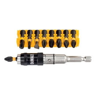 DeWALT Torx, Slotted, Phillips Screwdriver Bit Set Aluminium Driver Bits 10 Pieces DT70518T-QZ