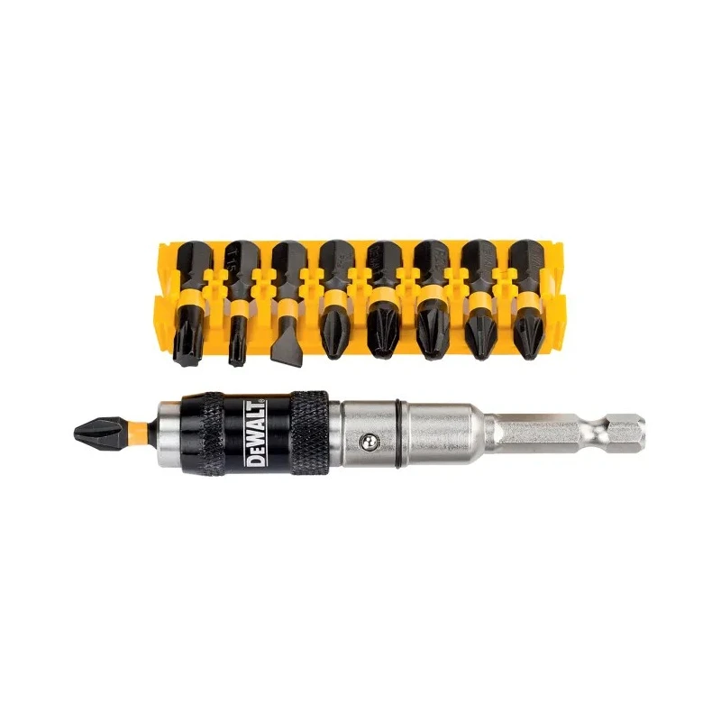 DeWALT Torx, Slotted, Phillips Screwdriver Bit Set Aluminium Driver Bits 10 Pieces DT70518T-QZ