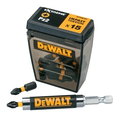 DeWALT Screwdriver Bit Set PZ2 Tip 14.5 cm Overall Length 16-Piece DT70618T-QZ