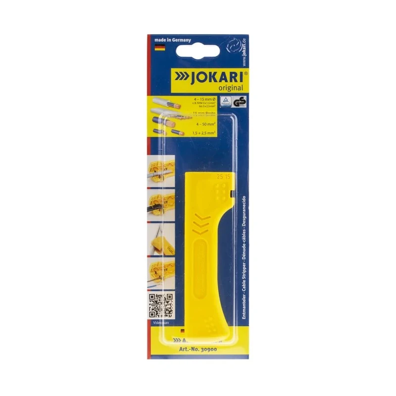 Jokari 309 Series Flat Round Wire Stripper 4 to 15 mm, 15mm Overall Length 30900