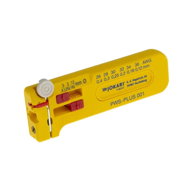 Jokari PWS-PLUS Series Ethernet Insulated Wire Stripper 0.12 to 0.4 mm Stripping Range Titanium Nitride Coated 40024