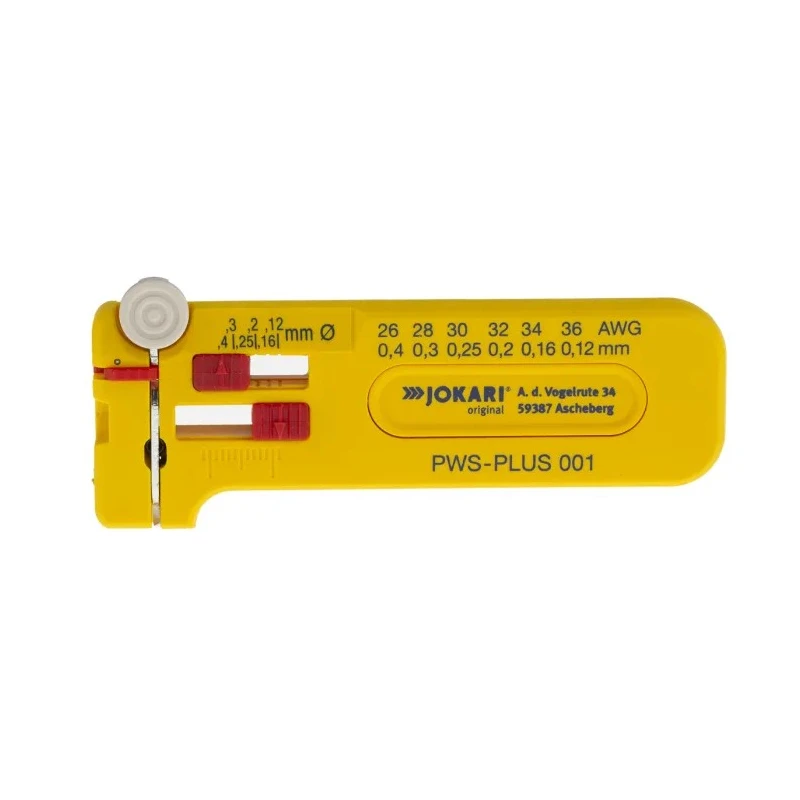 Jokari PWS-PLUS Series Ethernet Insulated Wire Stripper 0.12 to 0.4 mm Stripping Range Titanium Nitride Coated 40024