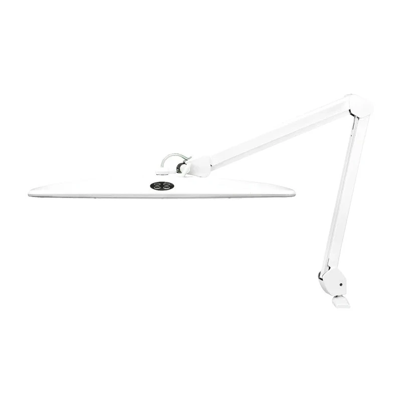 RS PRO Professional LED Desk Light with Clamp, Adjustable Arm, 21 W, 230V AC, White 815-5625