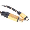 Roline USB Cable Male USB Type A to Male Mini USB Type B, USB 2.0, 800 mm Length, Black and Gold 11.02.8821-10