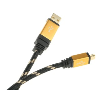 Roline USB Cable Male USB Type A to Male USB 2.0 Mini USB Type B Black Gold Jacket 1.8m 11.02.8822-10