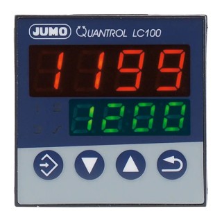 Jumo QUANTROL Panel PID Temperature Controller 1 Input, 1 Output 1 Relay 240V AC On-Off 702031/8-0000-23