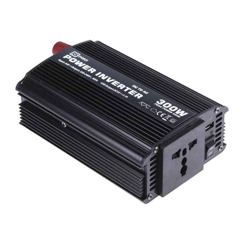 RS PRO 300 W Fixed Installation DC-AC Power Inverter 24V DC Input 230V AC Output Model 816-0028