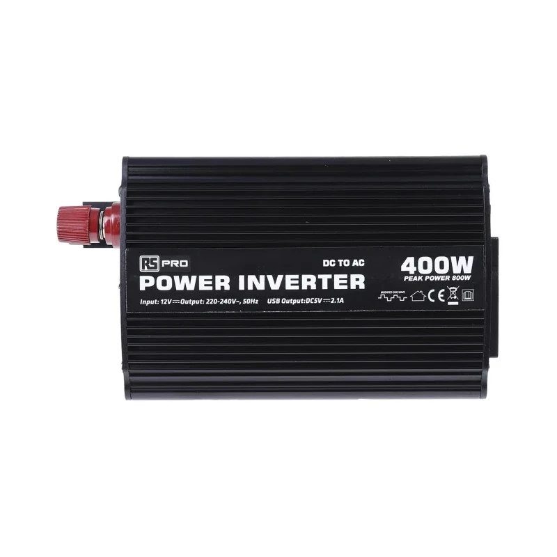 RS PRO 400 W Fixed Installation DC-AC Power Inverter 12V DC Input, 230V AC Output 816-0037