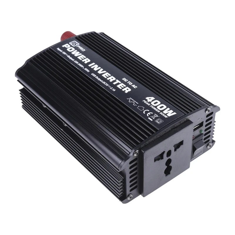 RS PRO 400 W Fixed Installation DC-AC Power Inverter 12V DC Input, 230V AC Output 816-0037