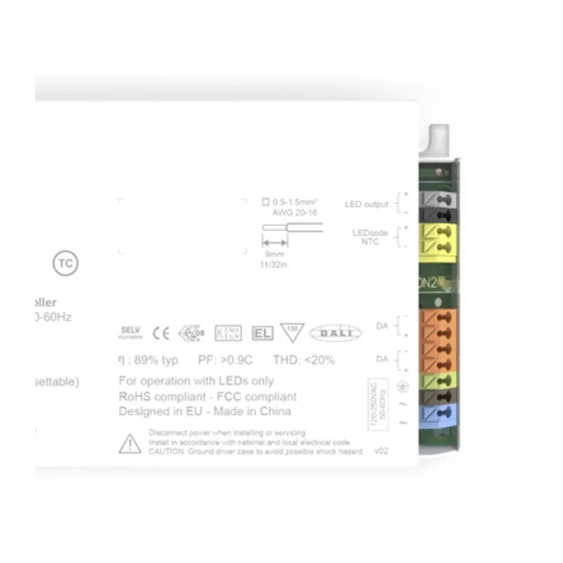 eldoLED 1 Output LED Driver, 2 V to 55 V, 50 W, 700 mA, DALI2 Dimming, EC0560S3