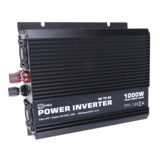 RS PRO 1kW Power Inverter 24V DC Input 230V AC Output Universal Connector Modified Sine Wave 816-0062