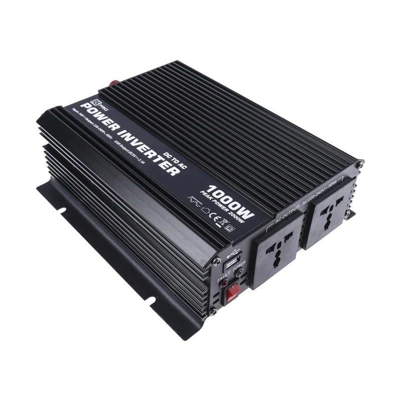 RS PRO 1kW Power Inverter 24V DC Input 230V AC Output Universal Connector Modified Sine Wave 816-0062