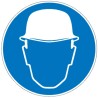 Brady Polyethylene Terephthalate Mandatory Sign Head Protection Must Be Worn PIC 251-DIA 200-B7541 (BRANDED)