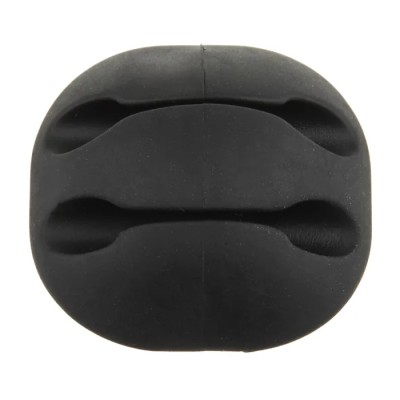 RS PRO Black Polyvinyl Chloride Cable Retainer, Black, 2 Apertures, 33.2mm Length x 15mm Width 179-2894