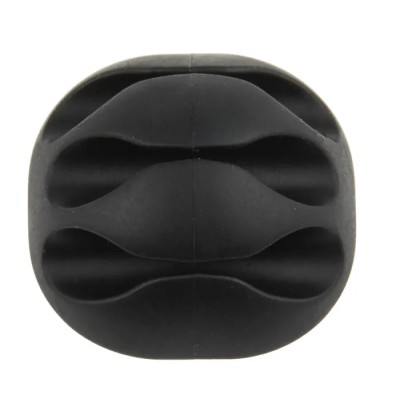 RS PRO Black Polyvinyl Chloride Cable Retainer, Self-Adhesive, 3 Apertures, 34mm x 15.5mm 179-2896