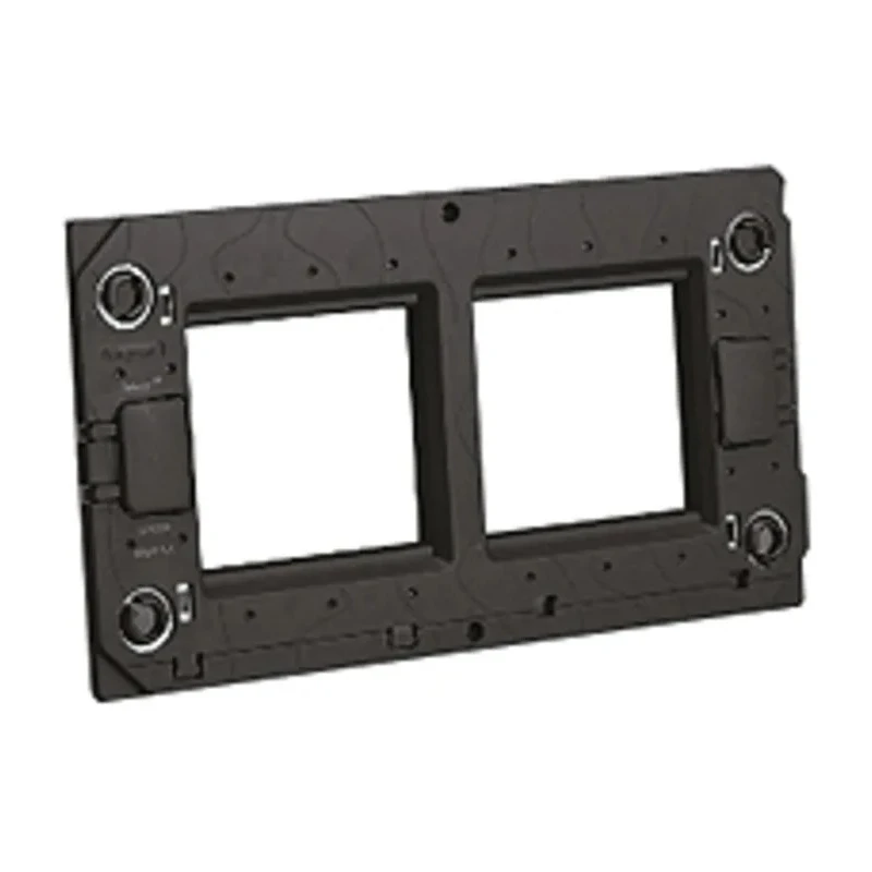 Legrand Black 2 Gang Frame Plastic Material 80mm Height 90mm Width 9.7mm Depth 5 760 00