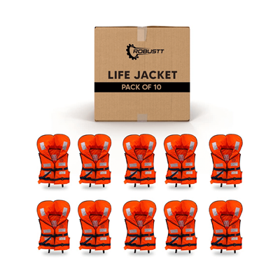 Buy Robustt Life Jacket Polyester Fabric with EPE Foam 10 pcs