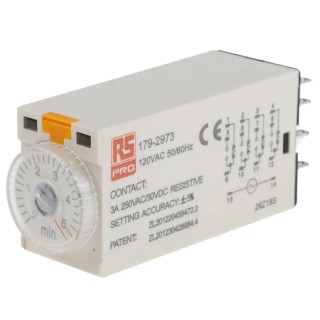 RS PRO Plug-in Timer Relay 4-Contact 110 V AC ON Delay 0.2 s to 5 min 4PDT 179-2973