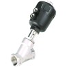 Burkert Stainless Steel Angle Type Pneumatic Actuated Valve 16 bar 1/2 in 186376