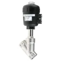 Burkert Angle Type Pneumatic Actuated Valve Stainless Steel 16 Bar 1 in 178857