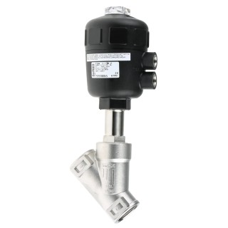 Burkert Angle Type Pneumatic Actuated Valve Stainless Steel 16 Bar 1 in 178857