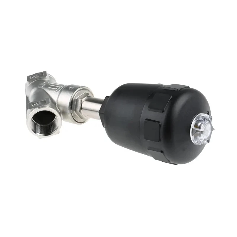 Burkert Angle Type Pneumatic Actuated Valve Stainless Steel 16 Bar 1 in 178857