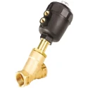 Burkert Angle Type Pneumatic Actuated Valve, Stainless Steel, 16 bar, 1/2 in Threaded Connections 183939