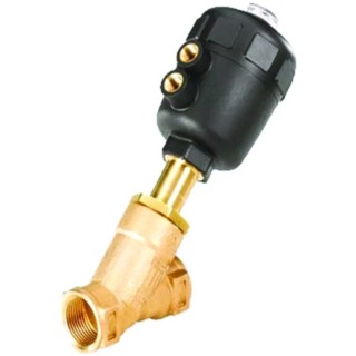 Burkert Angle Type Pneumatic Actuated Valve Stainless Steel 16 bar 1.5 in 178864