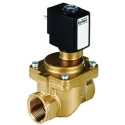 Burkert 2 Port Normally Open Brass Body Solenoid Valve 230V AC 13mm Orifice 221929