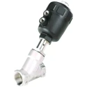 Burkert Pneumatic Actuated Angle Seat Valve Stainless Steel 16 bar 1.5 in 178862