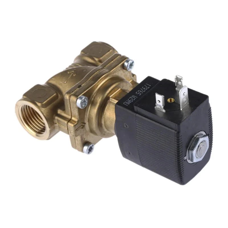 Burkert Brass Body 2 Port 1/2 in Solenoid Valve, Normally Closed, 230V AC, 16 bar Max Pressure 221846