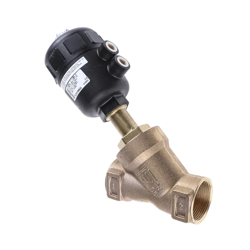 Burkert Angle Type Pneumatic Actuated Valve Stainless Steel 1.5 in 16 bar 178896
