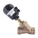 Burkert Angle Type Pneumatic Actuated Valve Stainless Steel 1.5 in 16 bar 178896
