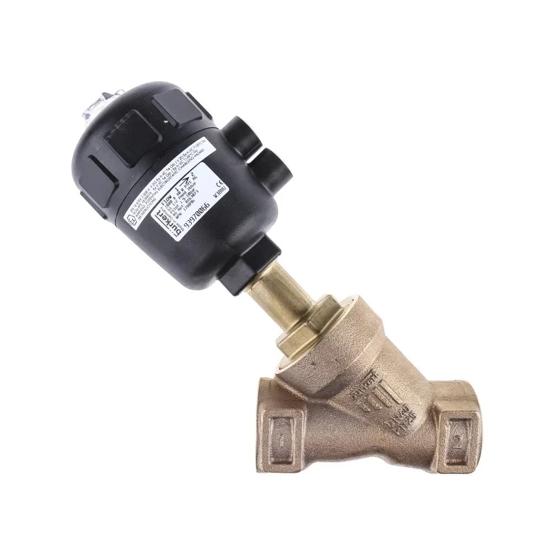 Burkert Angle Type Pneumatic Actuated Valve Stainless Steel 1.5 in 16 bar 178896