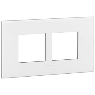 Legrand White 2 Gang Polycarbonate Light Switch Cover 5 750 80