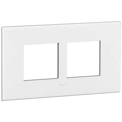 Legrand White 2 Gang Polycarbonate Light Switch Cover 5 750 80