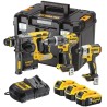 DeWALT 18V Cordless Power Tool Kit Brushless Motor 5Ah Battery Capacity 3 Batteries DCK368P3T-GB