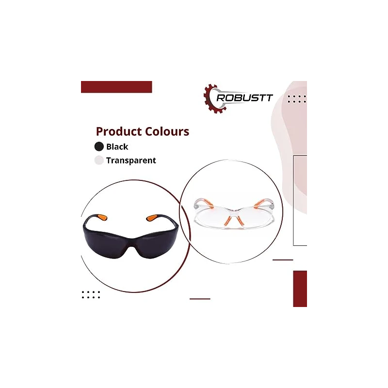  robustt-scratch-resistant-uv-protected-dust-protected-polycarbonate-unbreakable-transparent-safety-goggles-pack-of-1-58161-1