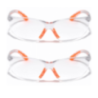 Robustt Scratch-Resistant, UV-Protected, Dust-Protected Polycarbonate Unbreakable Transparent Safety Goggles (Pack of 2)