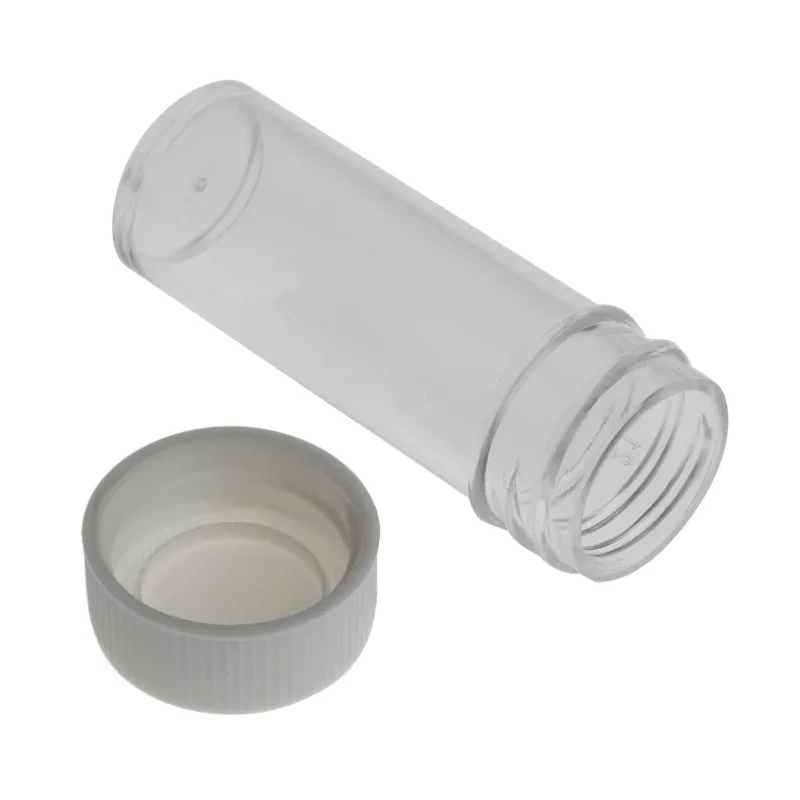 RS PRO 7ml Polystyrene Wide Neck Storage Bottle Laboratory Storage Container Leakproof Screw Cap 179-3682