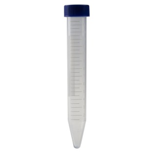 RS PRO 15ml Polypropylene Narrow Neck Storage Bottle with HDPE Cap, Sterilized, Conical Bottom 179-3705