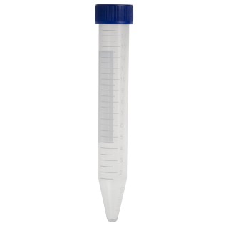 RS PRO 15ml Polypropylene Wide Neck Storage Bottle Model 179-3704, Sterilized, Conical Bottom, Leakproof HDPE Lid